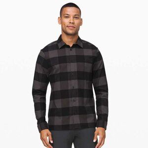 Lululemon Men's Masons Peak Long Sleeve Shirt - Black/Grey